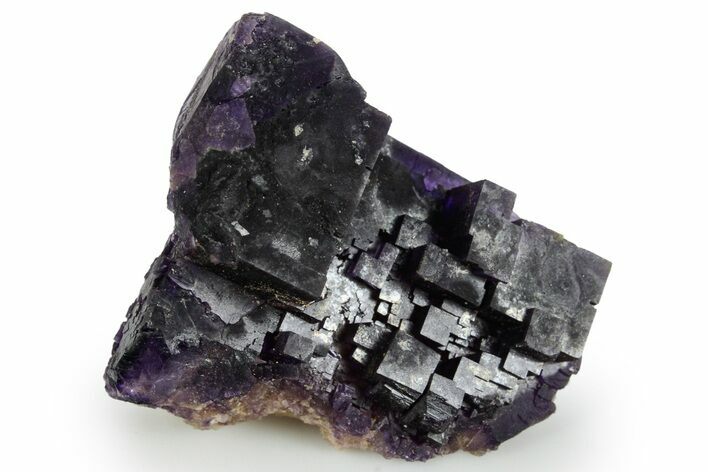 Dark Purple Fluorite Crystal Cluster - Cave-in-Rock, Illinois #347822